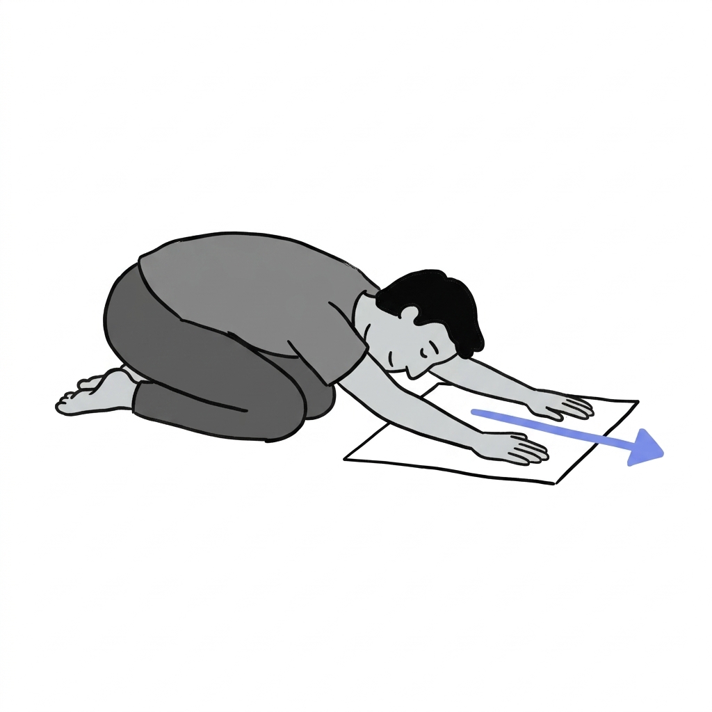 Illustration of child's pose