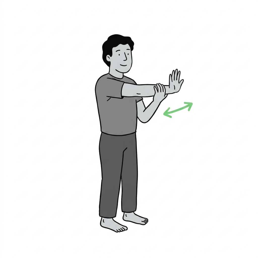 Illustration of finger extension stretch