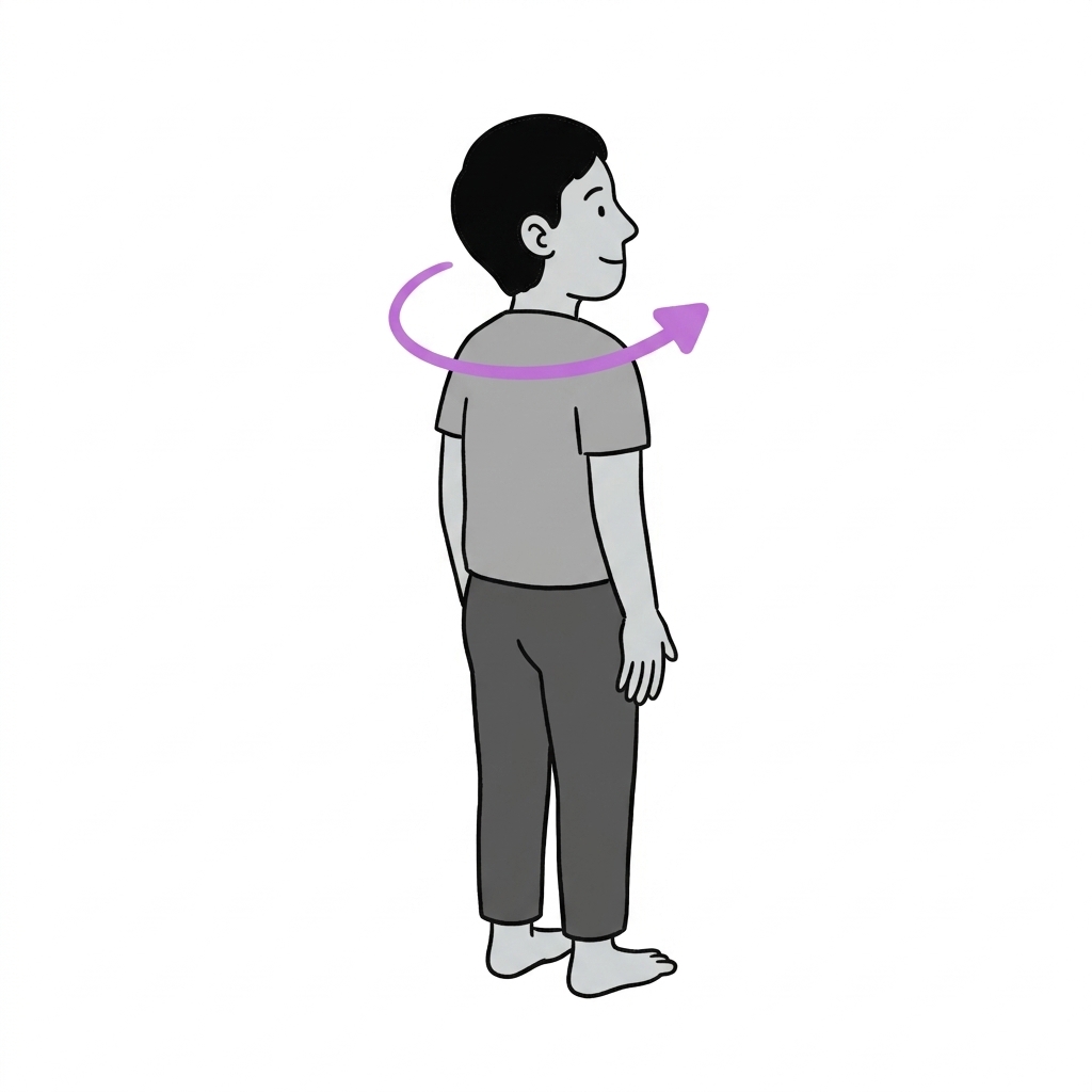 Illustration of neck rotation