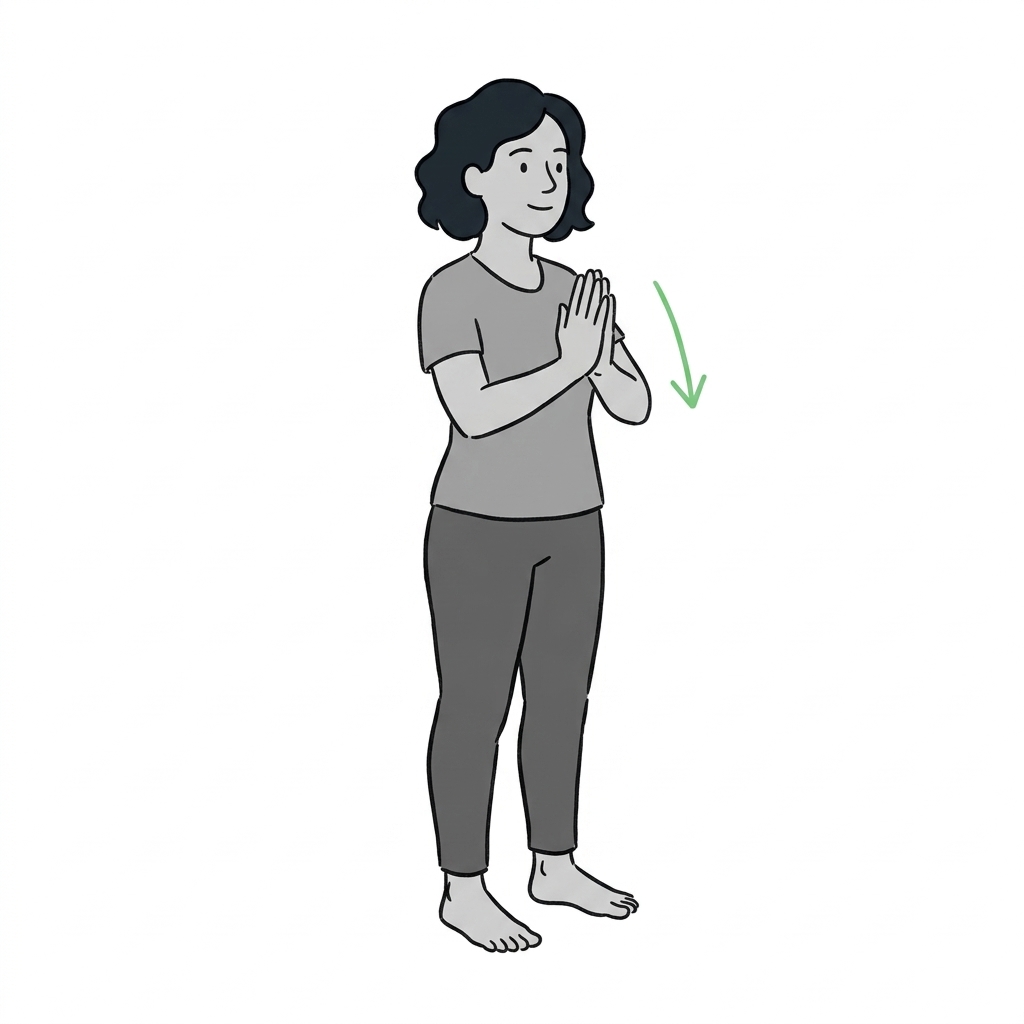 Illustration of palm press