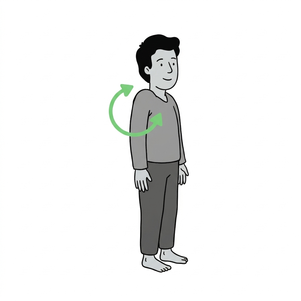 Illustration of shoulder rolls