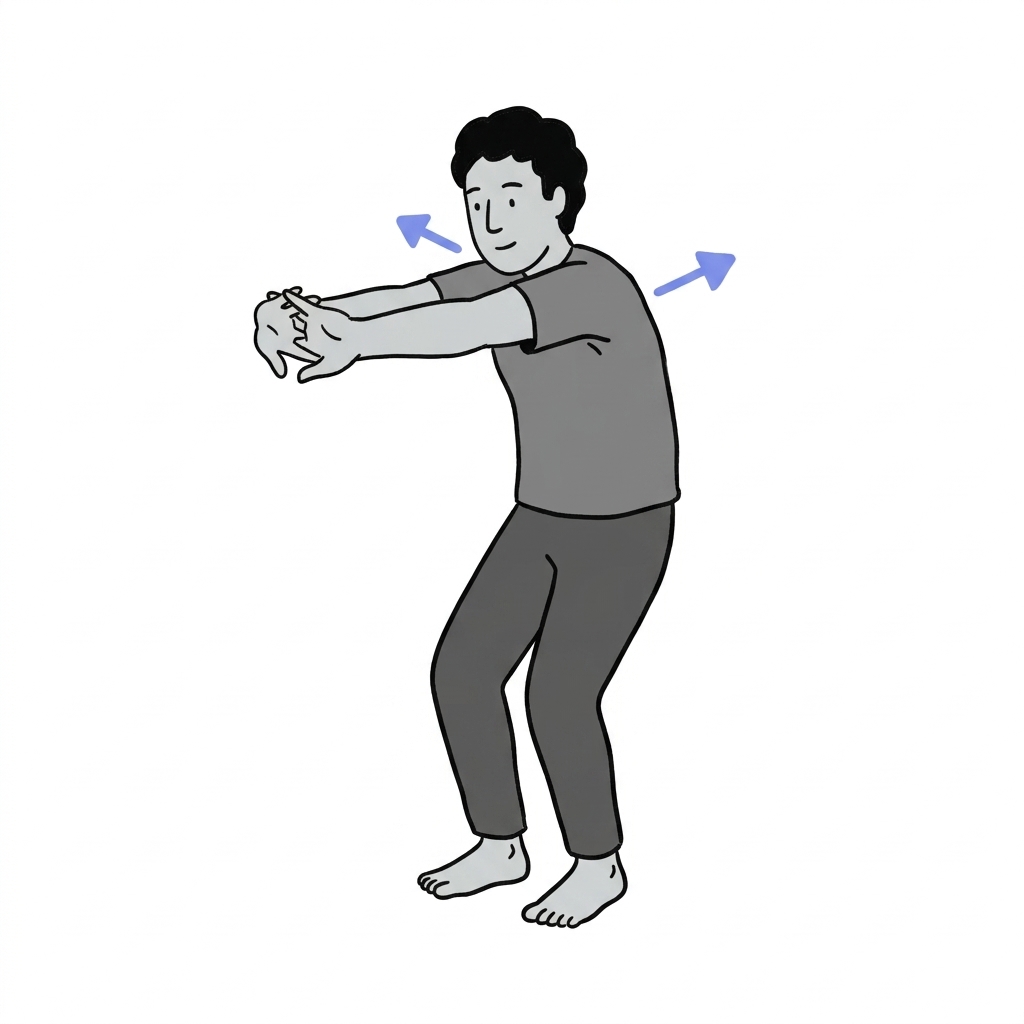 Illustration of upper-back reach