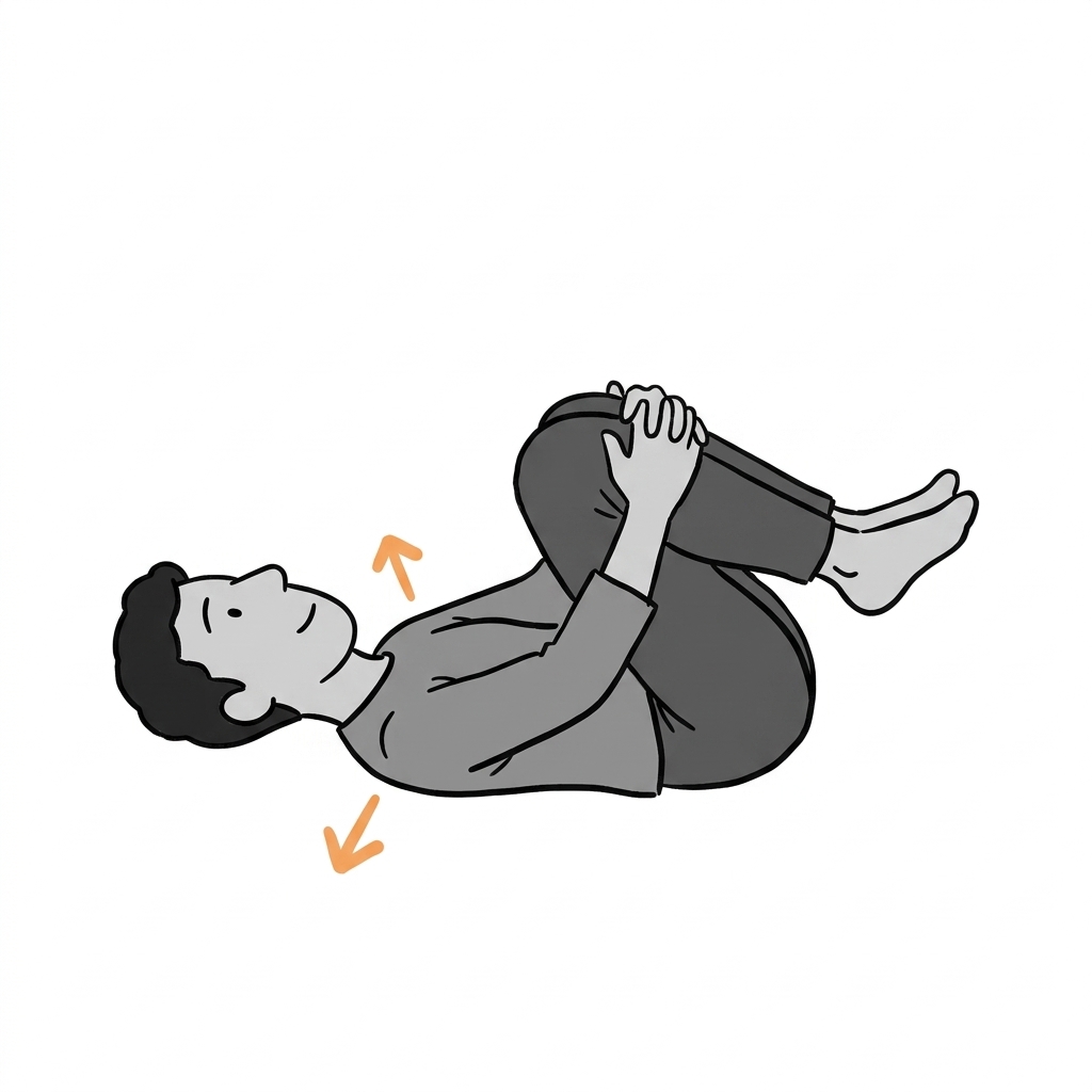 Illustration of supine double knee-to-chest